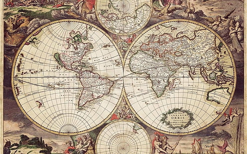 sejarah, Peta Dunia, Wallpaper HD HD wallpaper