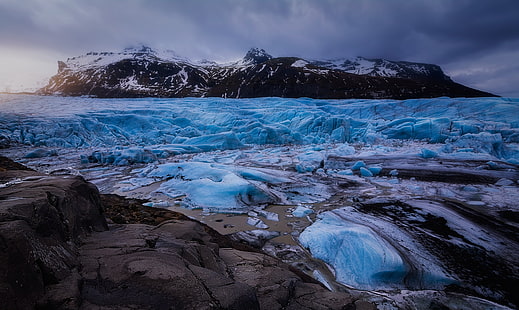 Islândia, natureza, gelo, geleira, HD papel de parede HD wallpaper