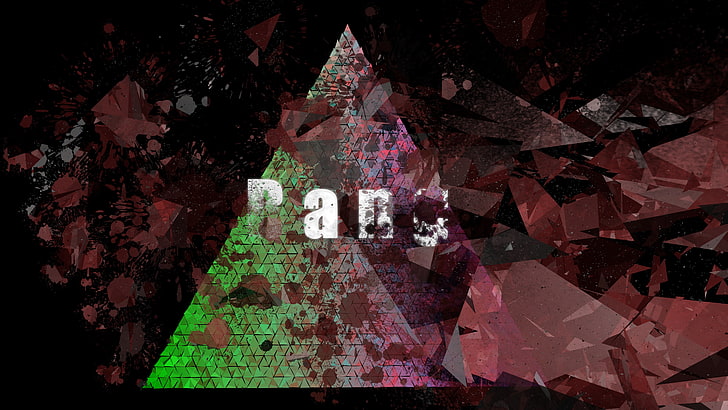 triangle, abstract, explosion, HD wallpaper