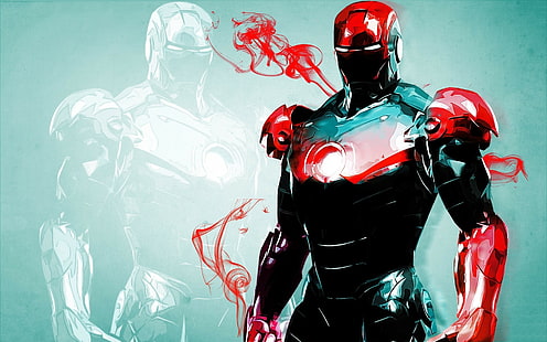 Железный Человек иллюстрация, комиксы Marvel, Железный Человек, HD обои HD wallpaper