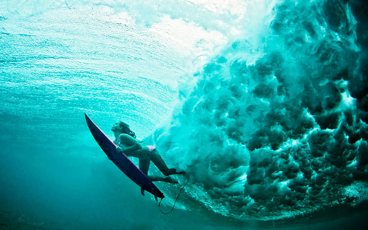 mar, mujer, naturaleza, surf, Fondo de pantalla HD