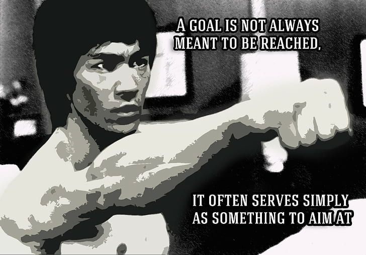 Bruce Lee, män, motiverande, kampsport, typografi, citat, HD tapet