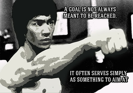 Bruce Lee, män, motiverande, kampsport, typografi, citat, HD tapet HD wallpaper