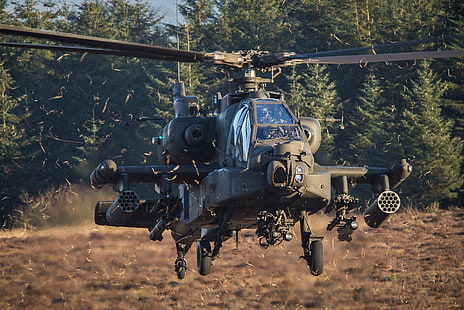Militära helikoptrar, flygplan, attackhelikopter, Boeing AH-64 Apache, helikopter, HD tapet HD wallpaper