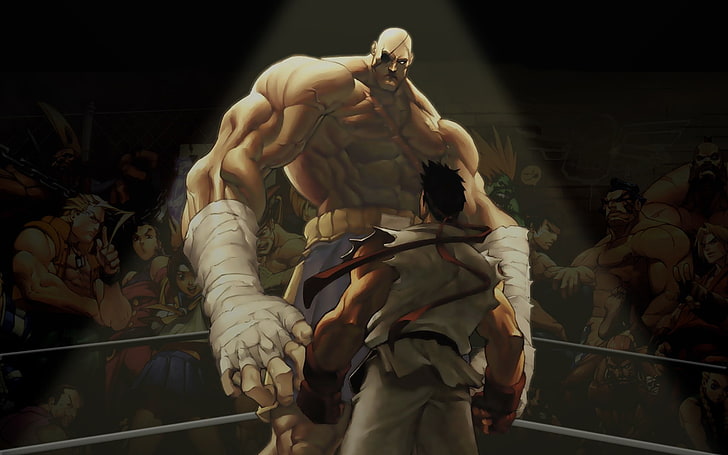 street fighter ryu sagat 1680x1050 Jeux vidéo Street Fighter HD Art, street fighter, Ryu, Fond d'écran HD