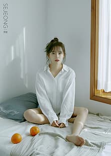 Mulheres coreanas, Kim Sejeong, I.O.I, descalças, K-pop, HD papel de parede HD wallpaper
