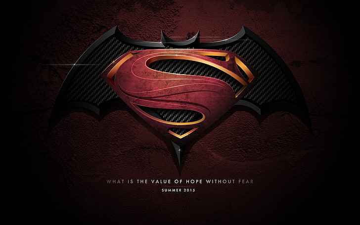 Logo di Superman vs. Batman, sfondo digitale di Batman V Superman, Batman v Superman: Dawn of Justice, Batman, Superman, film, arte digitale, tipografia, Sfondo HD