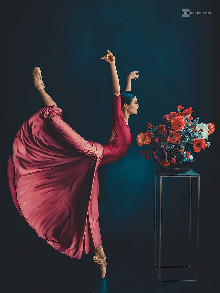 Bailarina, zapatillas de ballet, flores, plantas, mujeres, bailarina,  piernas arriba, Fondo de pantalla HD | Wallpaperbetter