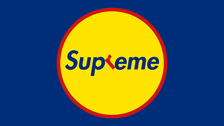supreme, logo, humor, HD wallpaper