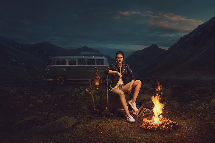 Campfire, Kriti Sanon, Actress, Bollywood, HD wallpaper