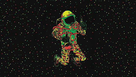 космический астронавт Бонг Каннабис, HD обои HD wallpaper