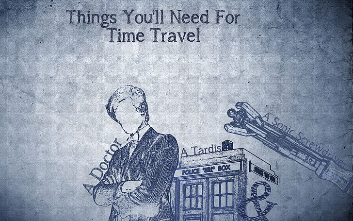 Things You'll Need for Time Travel wallpaper, Doctor Who, The Doctor, TARDIS, time travel, Eleventh Doctor, HD wallpaper