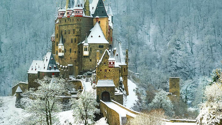 natura, castello, castello Eltz, Germania, Sfondo HD