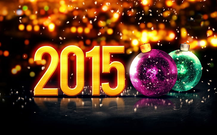 Merry Christmas 2015 Night Bokeh, festivals / holidays, christmas, festival, holiday, bokeh, night, HD wallpaper