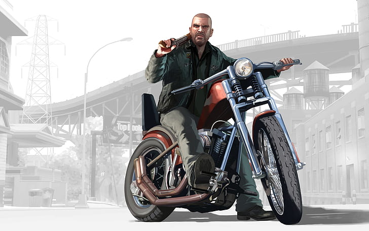 GTA 4 The Lost and Damned, gta, gta 4, grand theft auto, jhonny, bike, Tapety HD