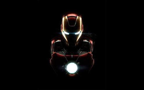 dark, Iron Man, Marvel Cinematic Universe, simple background, HD wallpaper HD wallpaper