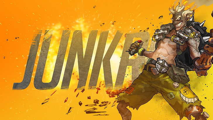 Junkrat poster, Blizzard Entertainment, Overwatch, Junkrat, Junkrat (Overwatch), HD wallpaper