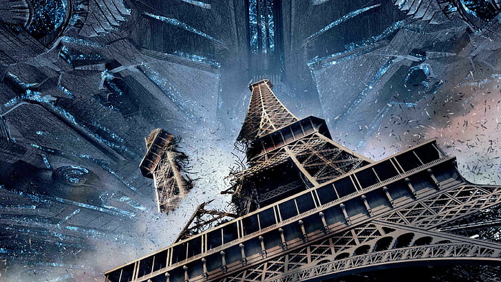 Tapeta cyfrowa z Wieży Eiffla, Dzień Niepodległości: Odrodzenie, Tour Eiffel, Paryż, najlepsze filmy 2016, Tapety HD