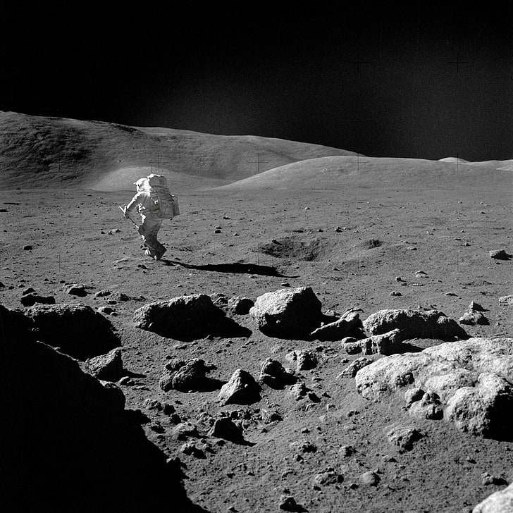 القمر ، أبولو ، رائد فضاء، خلفية HD