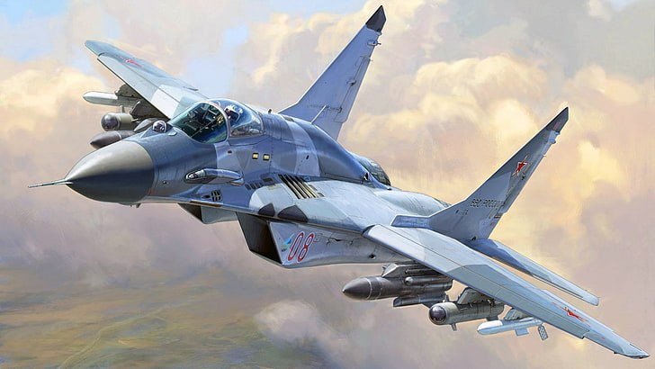 la quarta generazione, l'aeronautica russa, Fulcrum, OKB MiG, il MiG-29SMT, combattente polivalente sovietico, una versione modernizzata del MiG-29SM, 9-17, Sfondo HD