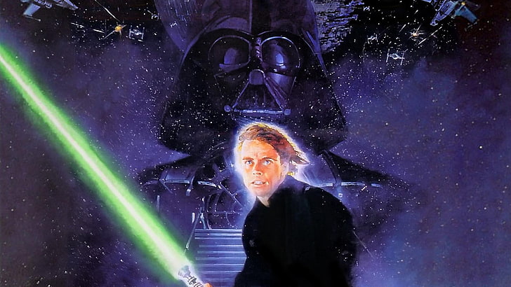Star Wars wallpaper, movies, Star Wars, Star Wars: Episode VI - The Return of the Jedi, Darth Vader, Luke Skywalker, HD wallpaper