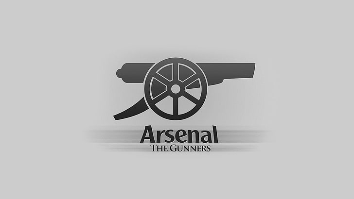 Arsenal The Gunners-Logo, Hintergrund, Aufschrift, Logo, Emblem, Waffe, Arsenal, Football Club, The Gunners, HD-Hintergrundbild