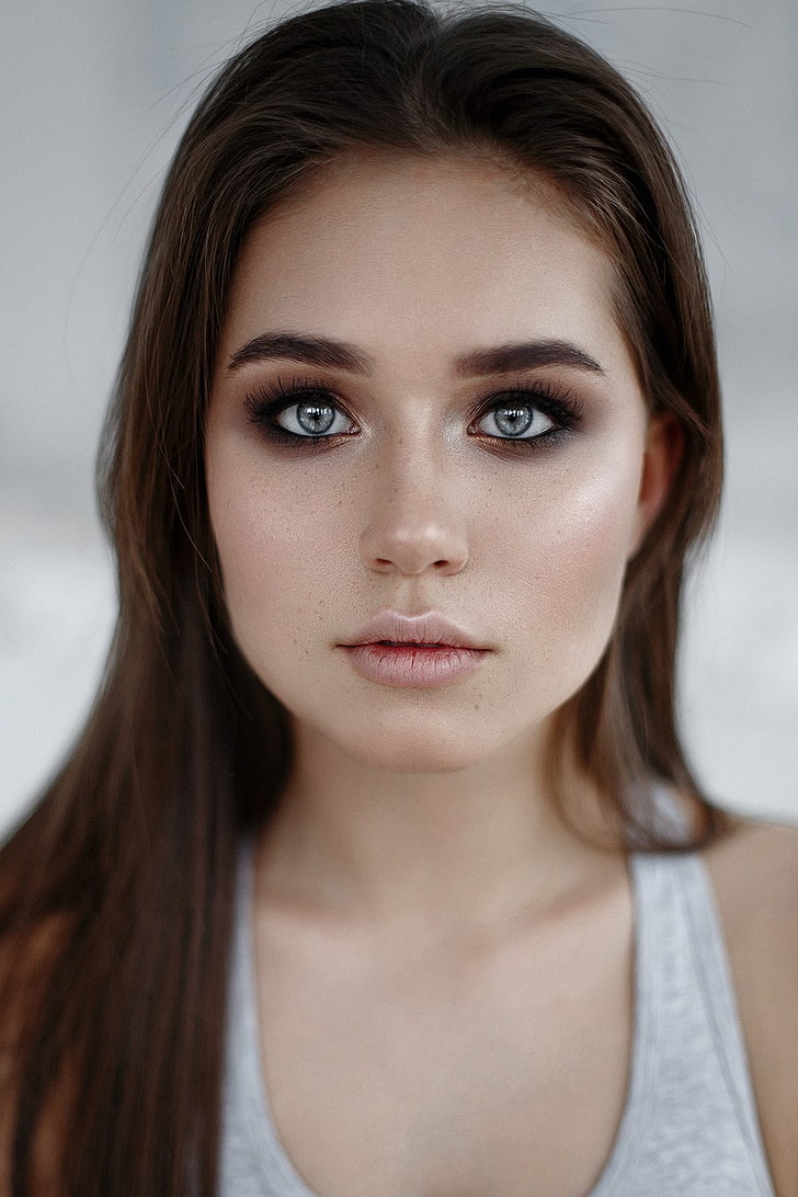Anastasia Lis, portrait, model, women, face, makeup, HD wallpaper