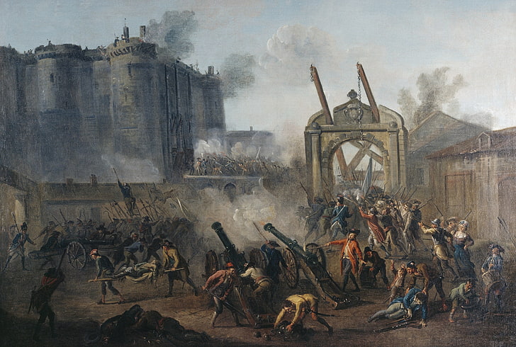 braune und schwarze Pferdemalerei, französische Revolution, HD-Hintergrundbild
