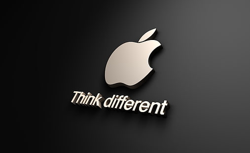 Apple Think Different, Apple-logotypen, Datorer, Mac, Apple, Different, Think, HD tapet HD wallpaper