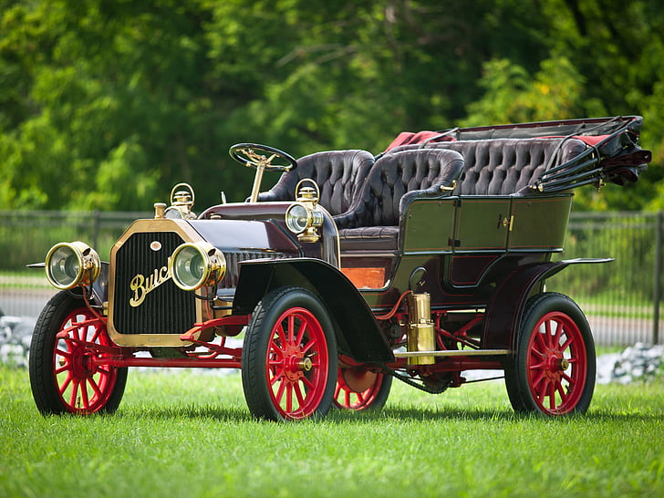 1909, 뷰익, 모델 F, 레트로, 투어링, HD 배경 화면