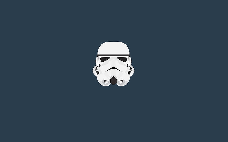 Star Wars Stormtrooper clip art, szturmowiec, Star Wars, minimalizm, kask, grafika, proste tło, Tapety HD