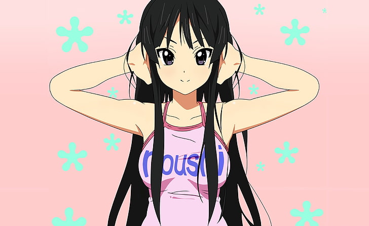 K ON! Mio, black haired female anime character wallpaper, Artistic, Anime, HD wallpaper