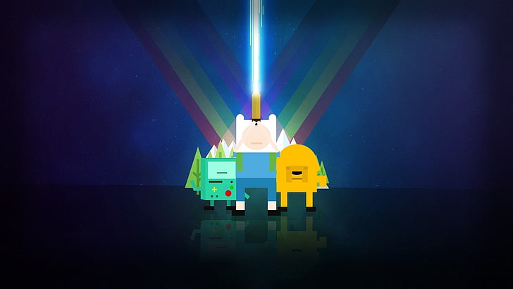 Adventure Time, Jake le chien, Finn l'humain, BMO, Fond d'écran HD
