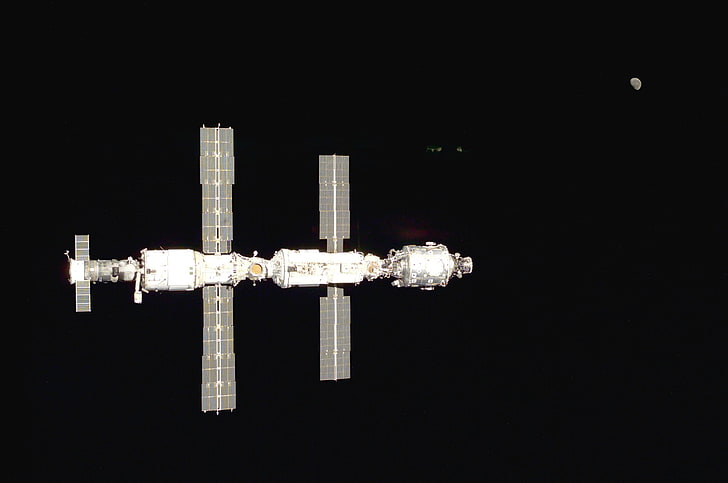 white NASA International Space Shuttle, space, service module, weightlessness, HD wallpaper