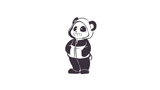 Илюстрация на панда, Undertale, Sans, Undertail, HD тапет HD wallpaper