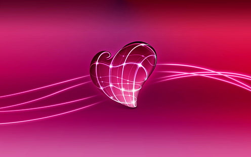 3D Amore cuore, amore, cuore, Sfondo HD HD wallpaper