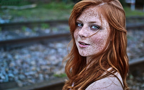 Freckled Girl, woman's blond hair, 1920x1200, freckled girl, freckled, girl, HD wallpaper HD wallpaper