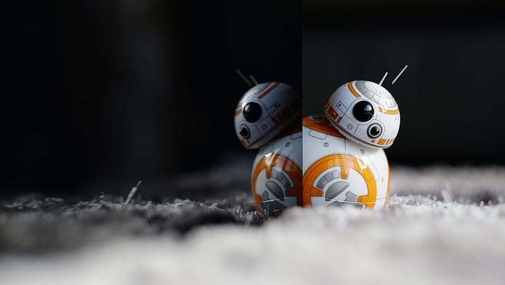 odbicie, zabawka, robot, droid, BB-8, Tapety HD