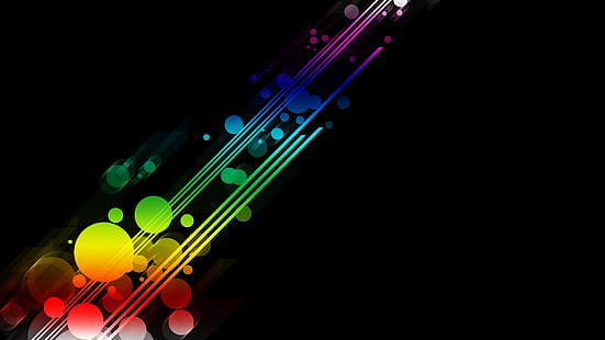 minimalistische Regenbogen schwarzer Hintergrund 1920x1080 Art Minimalistic HD Art, minimalistisch, Rainbows, HD-Hintergrundbild HD wallpaper