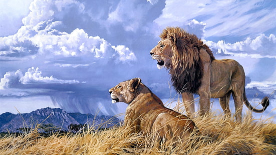 Pride Art Lion Animals Ultra 3840 × 2160 Tapeta HD, Tapety HD HD wallpaper
