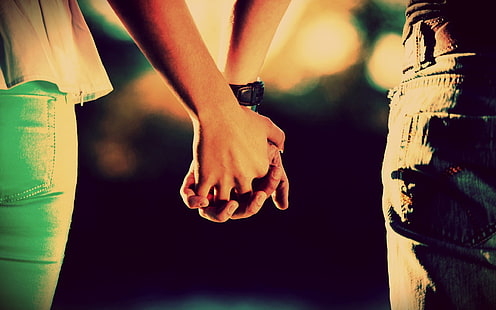 sepasang kekasih berpegangan tangan, Wallpaper HD HD wallpaper