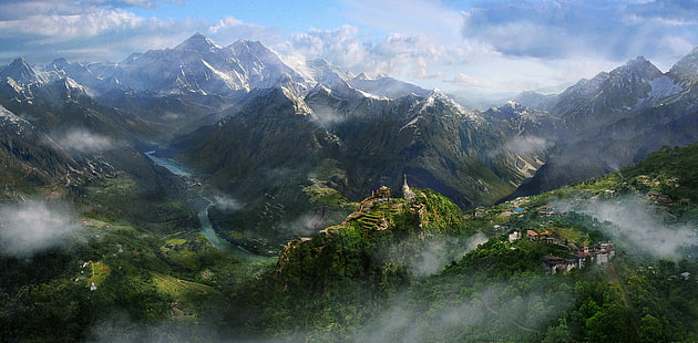المناظر الطبيعية ، الجبال ، لعبة Far Cry 4 ، ألعاب الفيديو، خلفية HD HD wallpaper