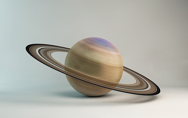 planeta, Saturn, pierścienie planetarne, Tapety HD