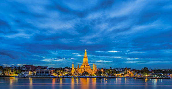 Temples, Wat Arun Temple, Bangkok, Thaïlande, Wat Arun, Fond d'écran HD HD wallpaper
