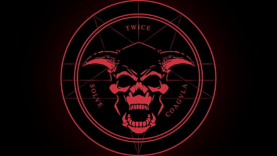 череп демон латинская рогатая пентаграмма сатанизм дьяволы сатанинская игра зла дум, HD обои HD wallpaper