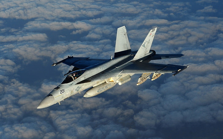 jetfighter, militärflygplan, militär, Boeing F / A-18E / F Super Hornet, HD tapet