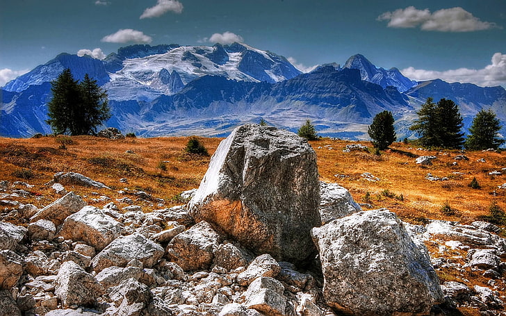 Dolomitas Marmolada La plus haute montagne du nord-est de l'Italie entre les frontières du Trentin et de la Vénétie Fond d'écran Хд 3840 × 2400, Fond d'écran HD