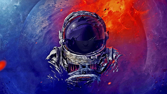 astronaut, science fiction, HD wallpaper HD wallpaper