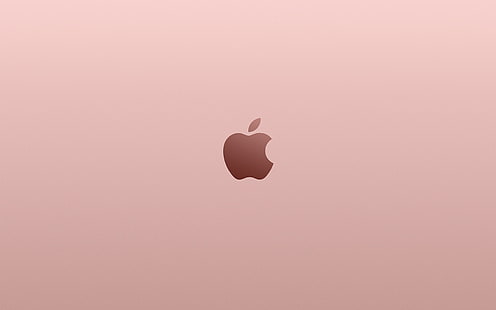 яблоко, розовый, роза, золото, минимальный, иллюстрация, искусство, HD обои HD wallpaper
