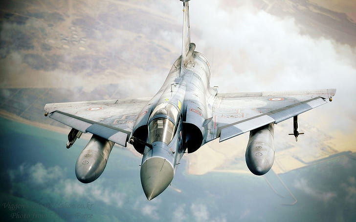 Myśliwiec Mirage latająca chmura, Mirage, Fighter, Flying, Tapety HD